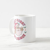 Retro Merry & Bright Santa Kaffeetasse (Vorderseite Links)