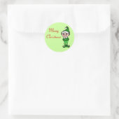 Retro Merry Christmas Elf Stickers (Tasche)