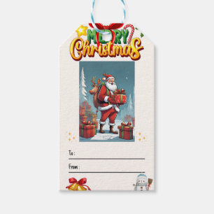 RETRO MERRY CHRISTMAS GESCHENKANHÄNGER