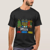 Retro Merry Christmas Hanukkah Kwanzaa Happy Holid T-Shirt (Vorderseite)