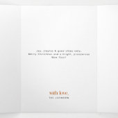 Retro Merry Christmas Photo Trifold Fold Card Dreifach Gefaltete Karte (Innenseite Mitte)