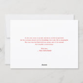 Retro Merry Christmas Red Feiertagskarte (Rückseite)