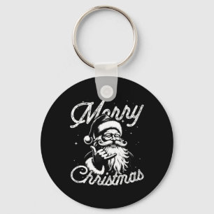 Retro Merry Christmas Santa Shaka Hawaiian Surf Sk Schlüsselanhänger