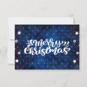 Retro Merry Christmas Script Xmas Gift Coupon (Rückseite)