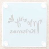 Retro Merry Christmas Style Glasuntersetzer (Rückseite)