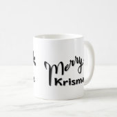 Retro Merry Christmas Style Kaffeetasse (VorderseiteRechts)