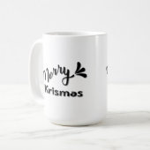 Retro Merry Christmas Style Kaffeetasse (Vorderseite Links)