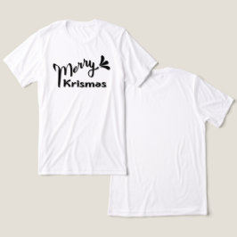 Retro Merry Christmas Style Tri-Blend Shirt