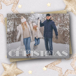 Retro Merry Christmas Typografie Feiertagskarte