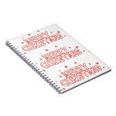 Retro-Merry-Christmas-Typografie Notizblock (Rechte Seite)