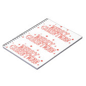 Retro-Merry-Christmas-Typografie Notizblock (Linke Seite)
