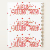 Retro-Merry-Christmas-Typografie Planer (Rückseite)