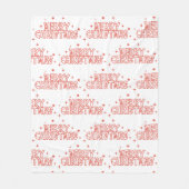 Retro Merry Christmas Typography Fleecedecke (Vorderseite)