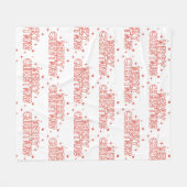 Retro Merry Christmas Typography Fleecedecke (Vorderseite (Horizontal))