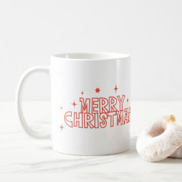 Retro Merry Christmas Typography Kaffeetasse