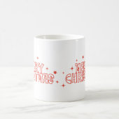 Retro Merry Christmas Typography Kaffeetasse (Mittel)