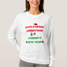RETRO MERRY CHRISTMAS UND WACHSTUM NEUES JAHR TSHI T-Shirt