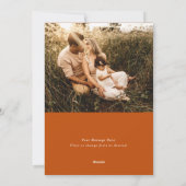 Retro Merry Holly Foto Feiertagskarte (Rückseite)