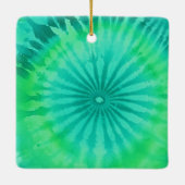 Retro MERRY - Krawatte-Dye Aquamarin - Foto - 70er Keramikornament (Rückseite)