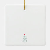 Retro Merry Merry Holly Jolly Christmas Keramikornament (Rückseite)