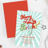 Retro Merry und Bright Christmas Party Einladung