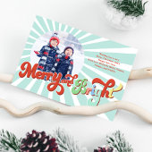 Retro Merry und Bright Foto Weihnachten