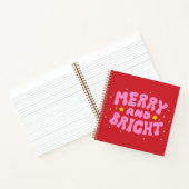 Retro Merry und Bright Holiday Design Notizblock (Innenseite)