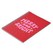 Retro Merry und Bright Holiday Design Notizblock (Linke Seite)