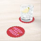 Retro Merry und Bright Holiday Design Untersetzer (Vor Ort)