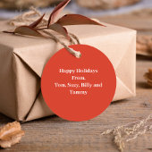 Retro Merry und helle Weihnachten Custom Geschenkanhänger