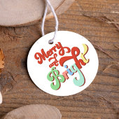 Retro Merry und helle Weihnachten Custom Geschenkanhänger