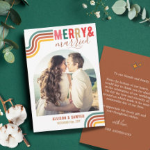 Retro Merry & Verheiratet 1 Foto Minimalistischer