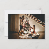 Retro Merry Vibes Only Holiday Christmas Card Dankeskarte (Rückseite)