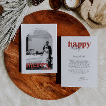 Retro Merue und Verheiratete Ferienkarte