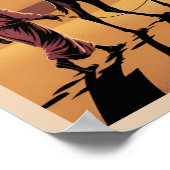 Retro Merzouga Sahara Kamelritt Marokko Reise gi Poster (Ecke)