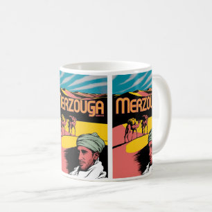 Retro Merzouga Sahara Kamelritt Marokko Reise  Kaffeetasse