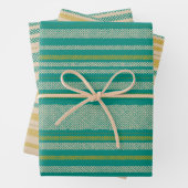 Retro Mesh Streifen in mittlerer Mod Aquamarin, Se Geschenkpapier Set (Beispiel)