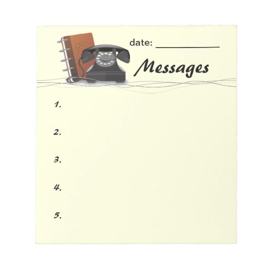 Retro-Message-Pad Notizblock (Vorderseite)