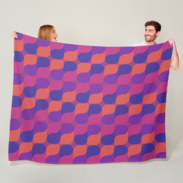 Retro-Metabälle Abstrakte geometrische Muster  Fleecedecke