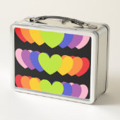 Retro-Metal-Lunchbox mit Regenbogenfarben Metall Brotdose (Rückseite)