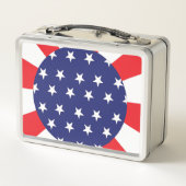 Retro Metal Lunchbox With Stars and Stripes  (Rückseite)