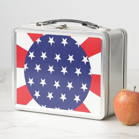 Retro Metal Lunchbox With Stars and Stripes  (Beispiel)