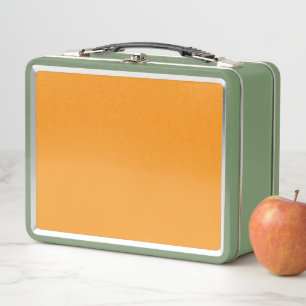 Retro-Metall-Lunchbox Minimalistische Orange Sch Metall Brotdose