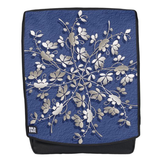 Retro metallische Mandala auf Schmutzhintergrund Rucksack (Vorderseite)