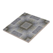 Retro Metallisches Silver Decorative Squares-Muste Fliese (Seite)
