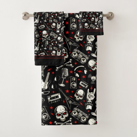 Retro-Metallmuster Badhandtuch Set (Insitu)