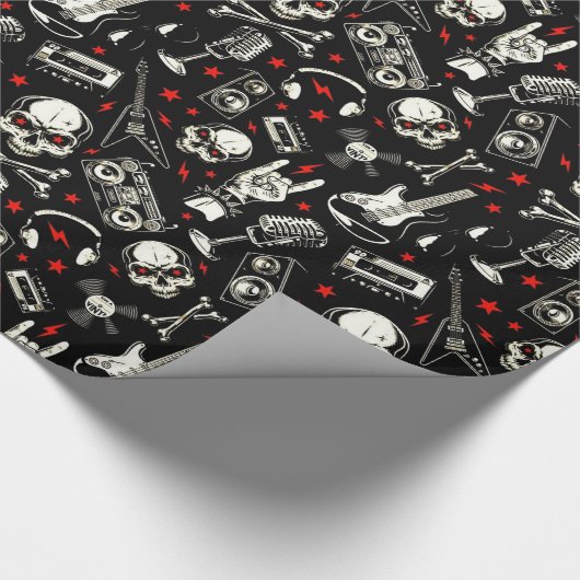 Retro-Metallmuster Geschenkpapier (Ecke)