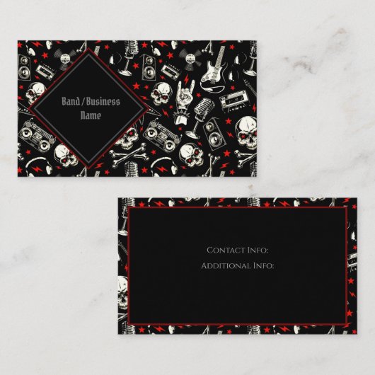 Retro-Metallmuster Visitenkarte (Vorne/Hinten)