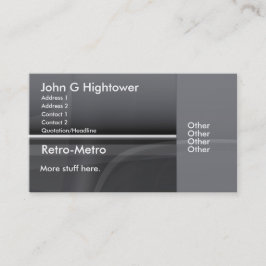 Retro Metro-Sammlung Visitenkarte