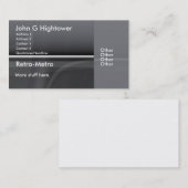 Retro Metro-Sammlung Visitenkarte (Vorne/Hinten)